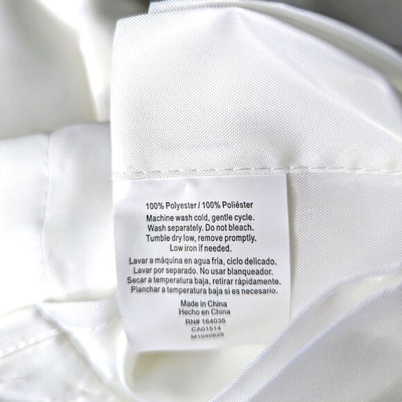 Maytex White Polyester Fabric Shower Curtain Liner - Picture 5 of 6